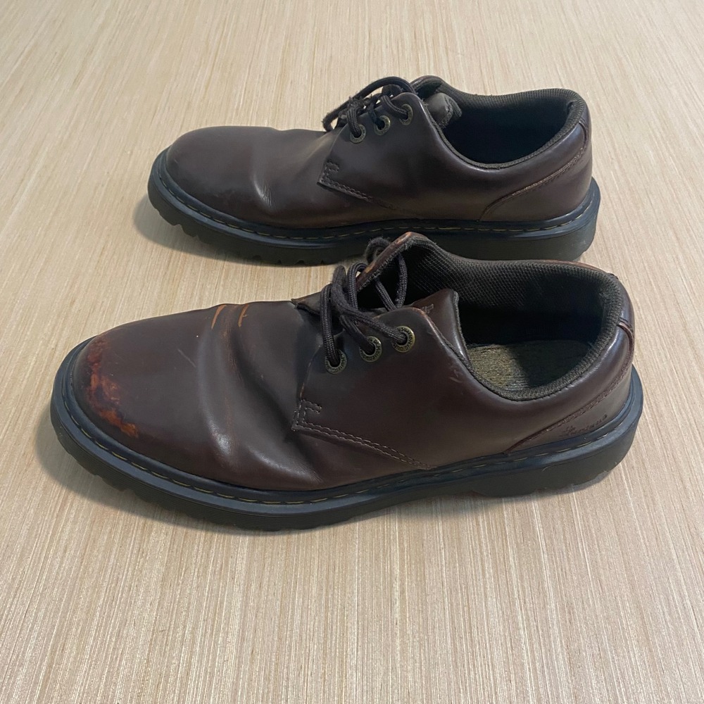 Dr. Martens Mens 8053 Dark Brown Leather Oxford Shoes Size 10 US M 9 UK